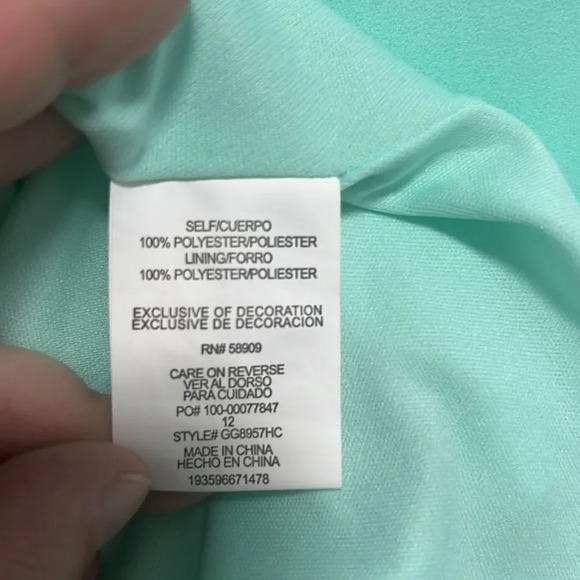 Gianni Bini Girls || Tiffany Blue Wrap Dress With Ruffles on Bottom Size 12. - Picture 9 of 9